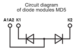 파워 다이오드 모듈의 연결 다이어그램 MD5